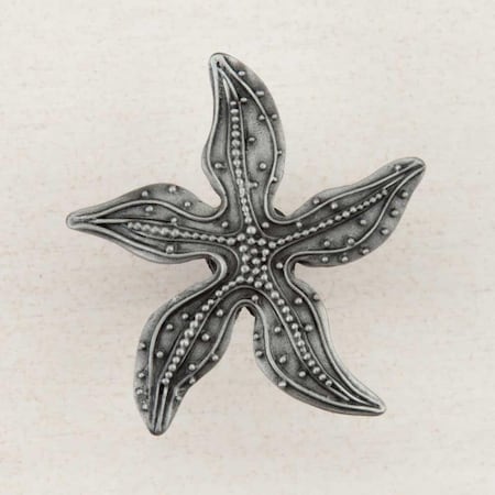 Acorn Mfg Artisan Collection Beaded Starfish Knob, Antique Pewter DPNPP